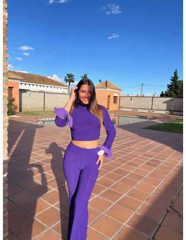 Conjunto volante morado